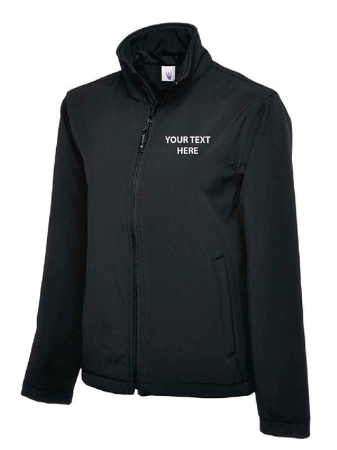 Soft Shell Jacket with Embroidered Text