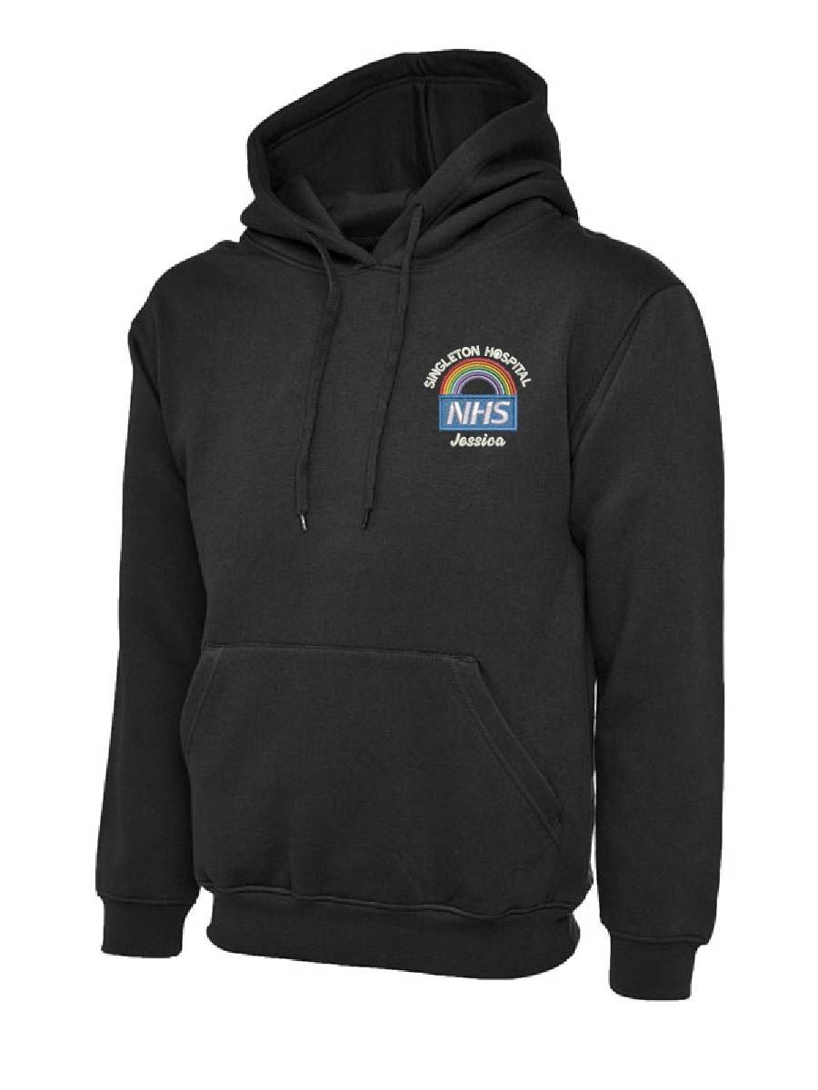 Rainbow black hoodie hotsell