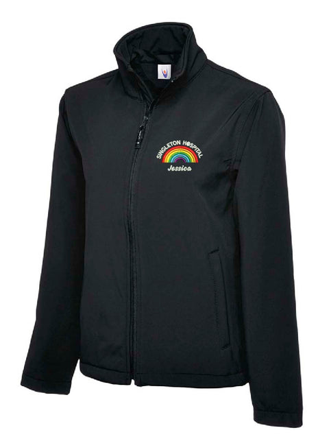 NHS Rainbow Softshell Jacket Black