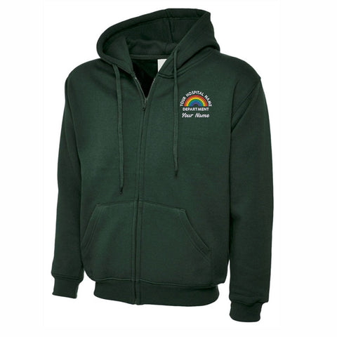 NHS Rainbow Hoodie Bottle Green