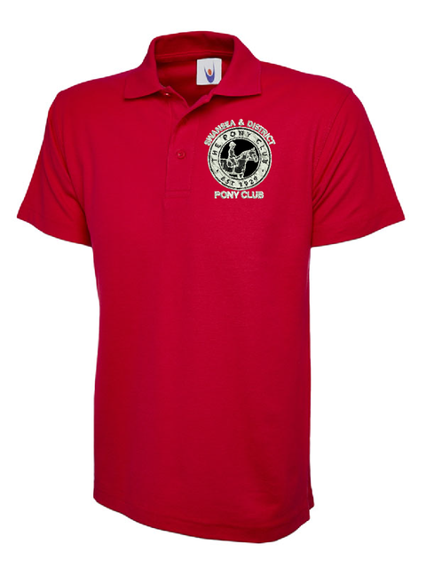 Pony Club Polo Shirt Adult with the pony club logo